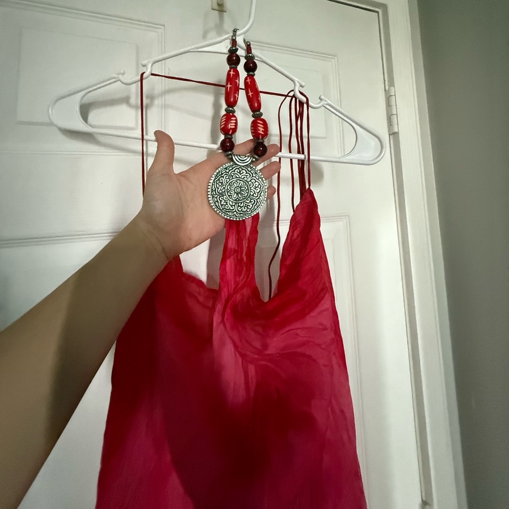 Accessorized Silk Sheer Pareo (Beach Cover Up)